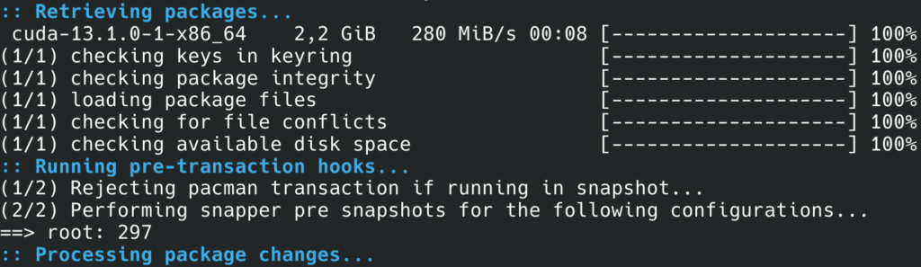 Local Arch Linux Package Cache Speed